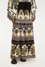 Falda Jardim Tropical Black Off White