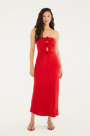 Vestido Jersey Flores Red