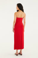 Vestido Jersey Flores Red