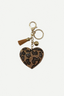 Llavero Leopard Heart Brown