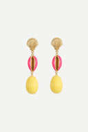 Aretes Shells Party Yellow