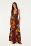 Vestido Longo Chita Bacana Orange