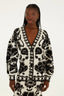 Chompa Loral Arabesque White Black