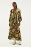 Vestido Manga Floral Delhi Green