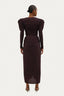 Falda Midi Plisat Frame Vinho