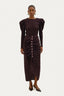 Falda Midi Plisat Frame Vinho