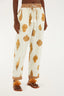 Pantalon Concha Estampada Off White