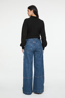 Pantalon Jeans Escuro Azul