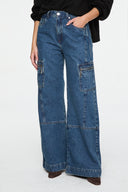 Pantalon Jeans Escuro Azul