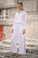Pantalon Pom Pom Fragola White