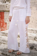 Pantalon Pom Pom Fragola White