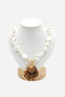 Collar Pearls Shell White