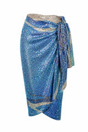 Falda Phoebe Blue Palm