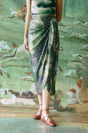 Falda Phoebe Verde Lentejuelas