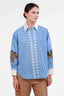 Blusa Poplin Snow Leopard Light Blue