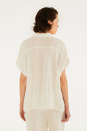 Top Prega Crinkle Off White