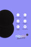Nipple Covers Round Shape Black