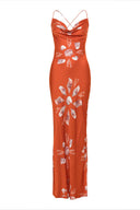 Vestido Slip Shell Tiles Brown
