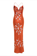 Vestido Slip Shell Tiles Brown