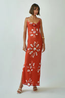 Vestido Slip Shell Tiles Brown