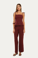 Pantalon Tailored Wine