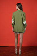 Blusa Tree Embroidered Green