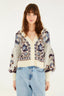 Chompa Tricot Marcelle Off White Blue