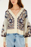 Chompa Tricot Marcelle Off White Blue