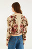 Chompa Tricot Romance Beige Red
