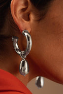 Arete Tubular Gotas D Prata