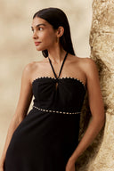 Vestido Bordado Palmeira Black
