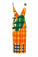 Vestido Chronos Herraje Naranja