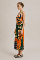 Vestido Chronos Herraje Naranja