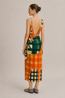 Vestido Chronos Herraje Naranja