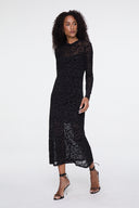 Vestido Devore Onca Preto
