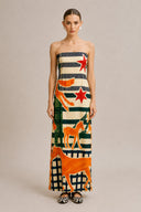 Vestido Flora Herraje Naranja