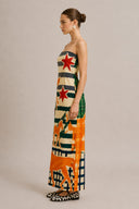 Vestido Flora Herraje Naranja
