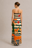 Vestido Flora Herraje Naranja