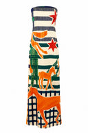 Vestido Flora Herraje Naranja