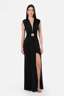 Vestido Flor De Loto Negro