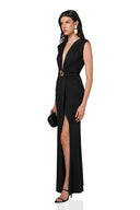 Vestido Flor De Loto Negro