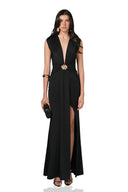 Vestido Flor De Loto Negro