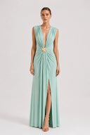 Vestido Flor De Loto Verde