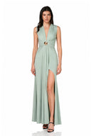 Vestido Flor De Loto Verde