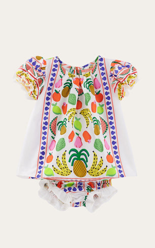 Vestido Bebe Lenco Frutaria Mini