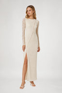 Vestido Botoes Renda Branco