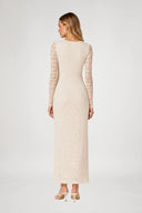 Vestido Botoes Renda Branco