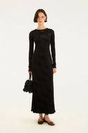 Vestido Devore Banana Preto