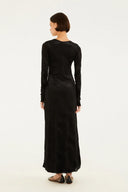 Vestido Devore Banana Preto