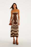 Vestido Taipa Nicole Marrom